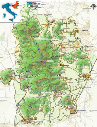 Piantina Parco regionale dei colli euganei